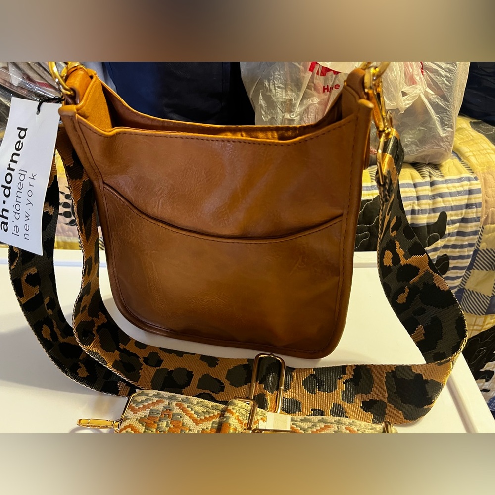 Adorned New York Brown Crossbody Bag